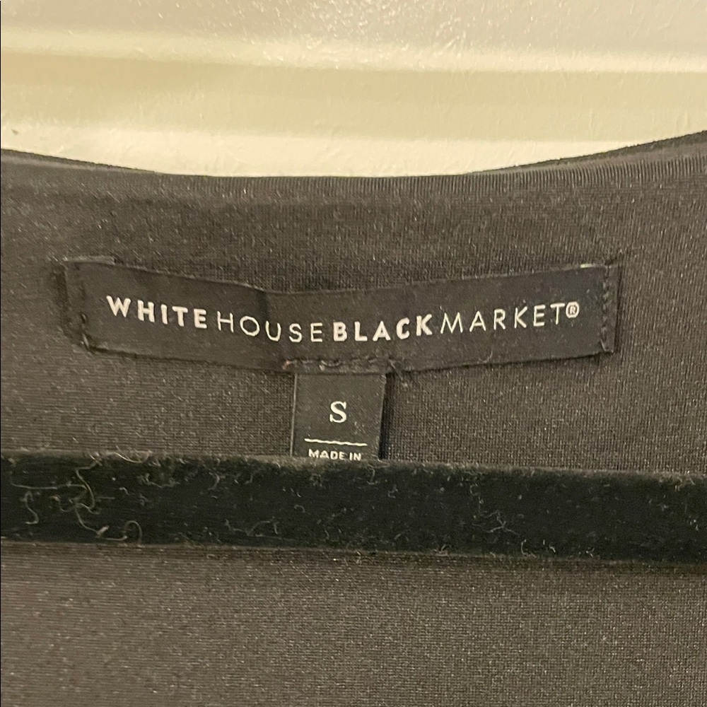 WHBM Black Layered Midi Dress - Picture 2 of 6